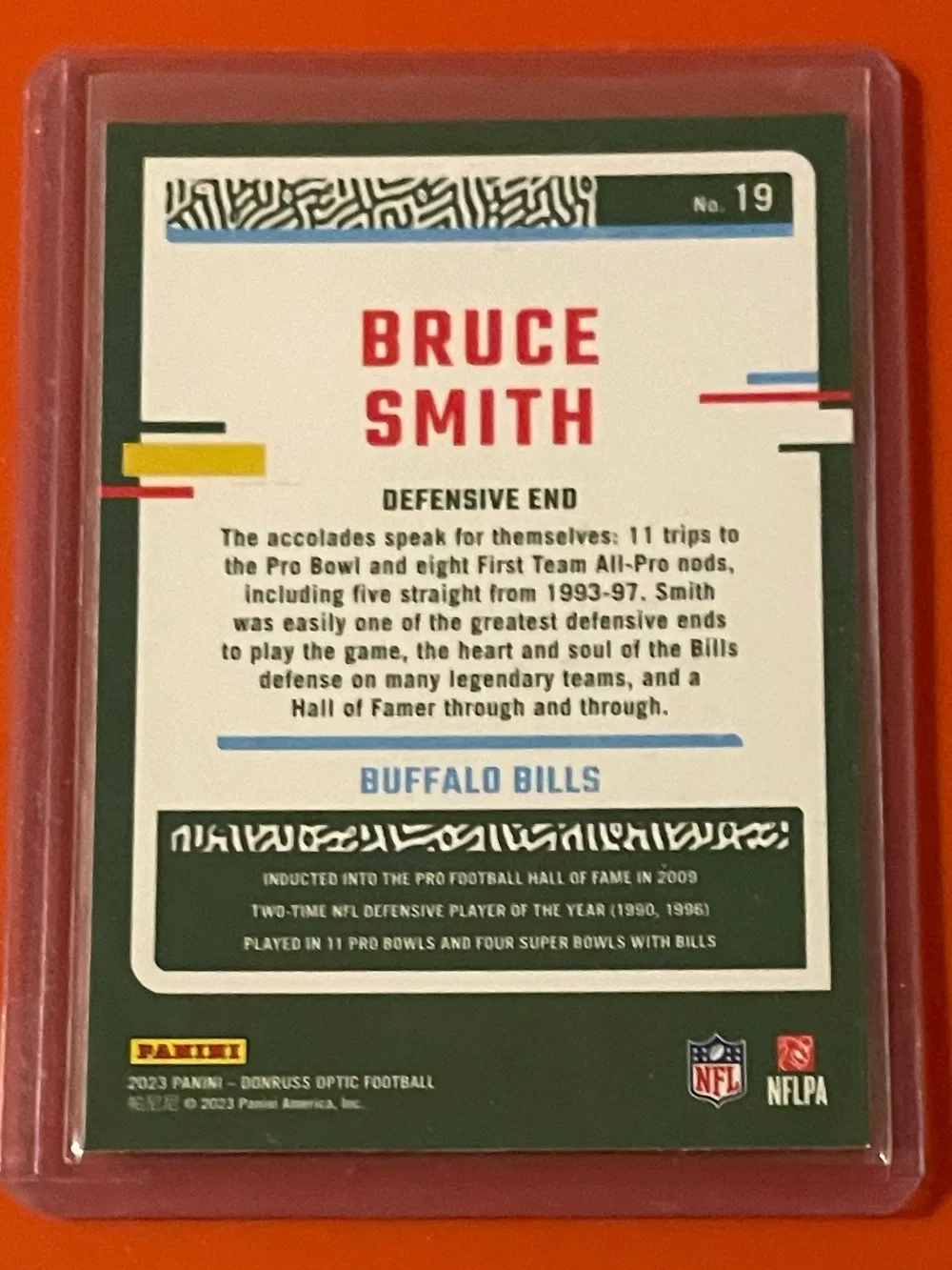 Bruce Smith #19 2023 Panini Donruss Optic Football Trading Card